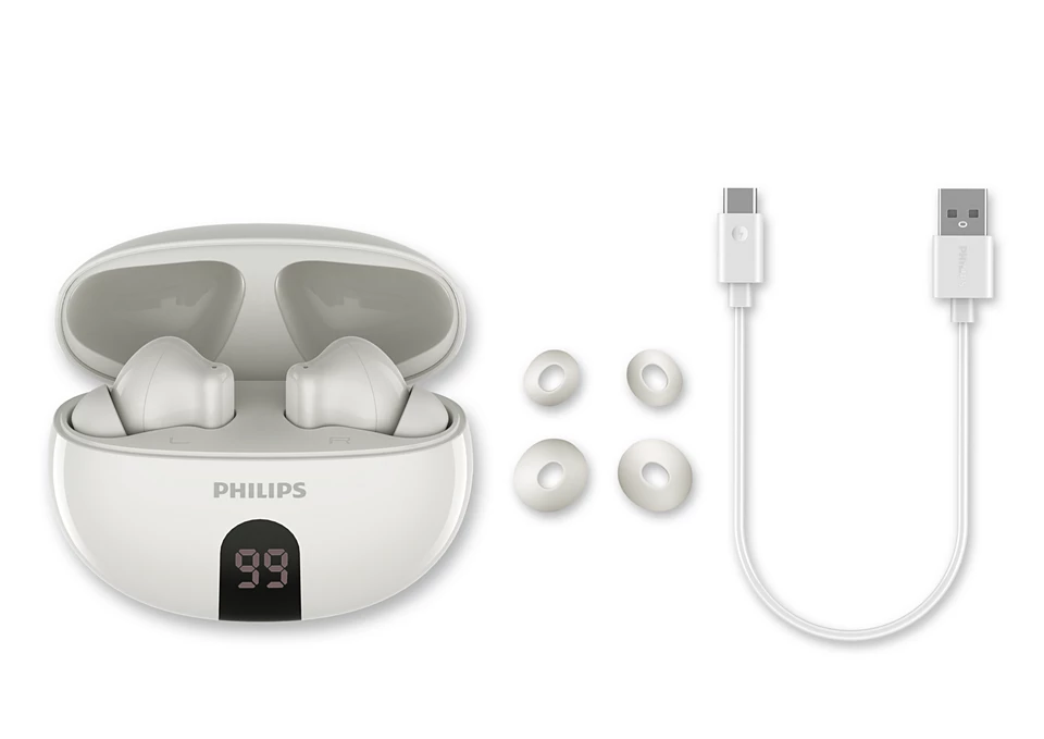 سماعة Philips TAT3559WT/97 لاسلكية True Wireless مع ANC - الصورة 6