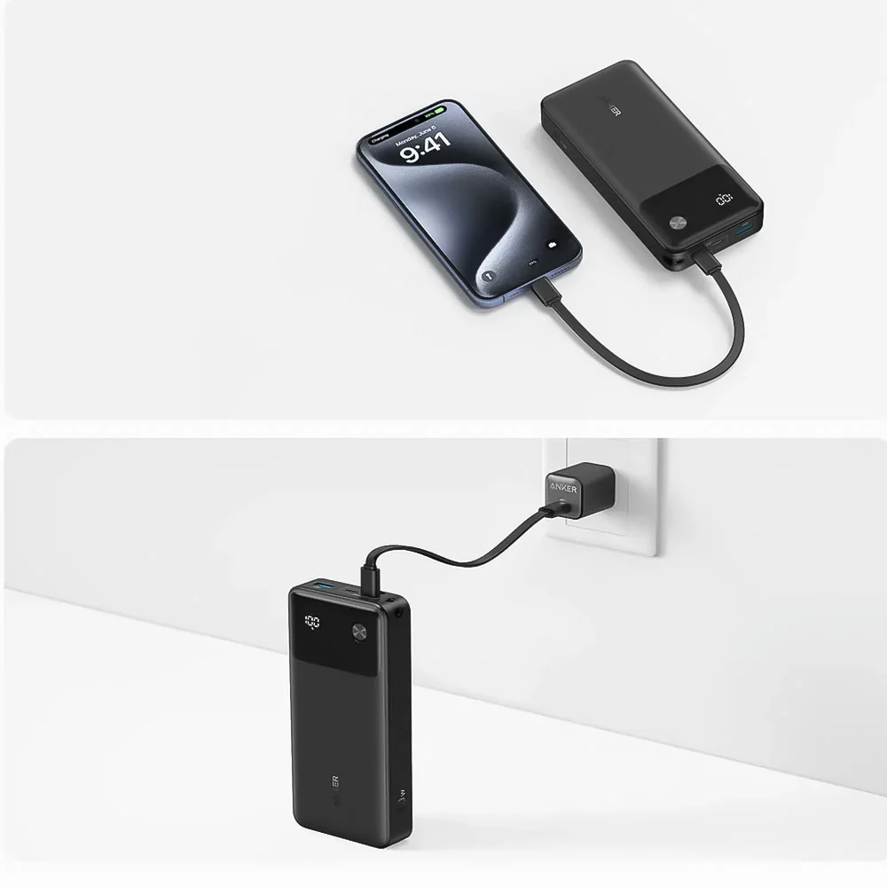 Anker Power Bank 20000mAh 30W – باور بانك أنكر بشحن سريع وشاشة رقمية - الصورة 2